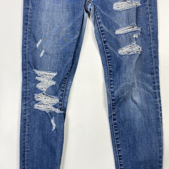 American Eagle Super Stretch X Hi-Rise Jegging Distressed Size 4 - Picture 3 of 14